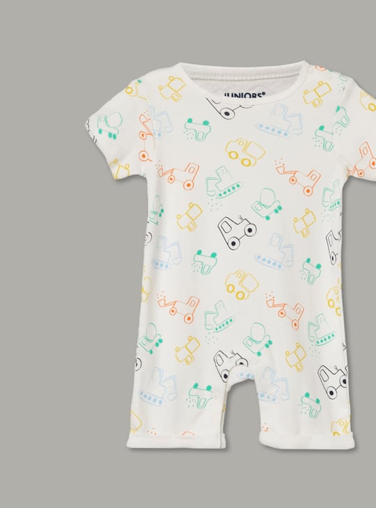 JUNIOR BABY Boys Printed Romper - Pack of 3