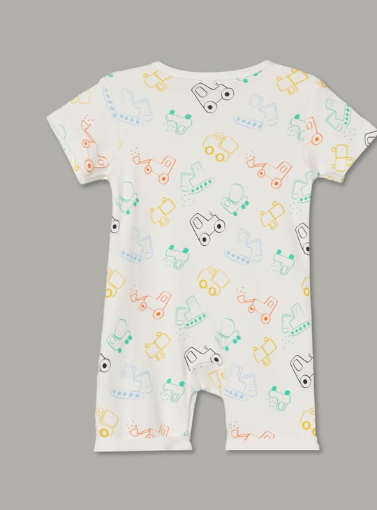 JUNIOR BABY Boys Printed Romper - Pack of 3