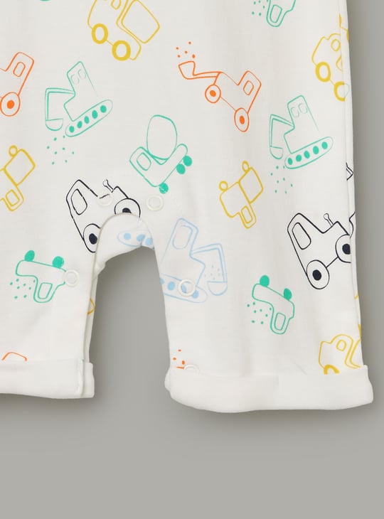 JUNIOR BABY Boys Printed Romper - Pack of 3
