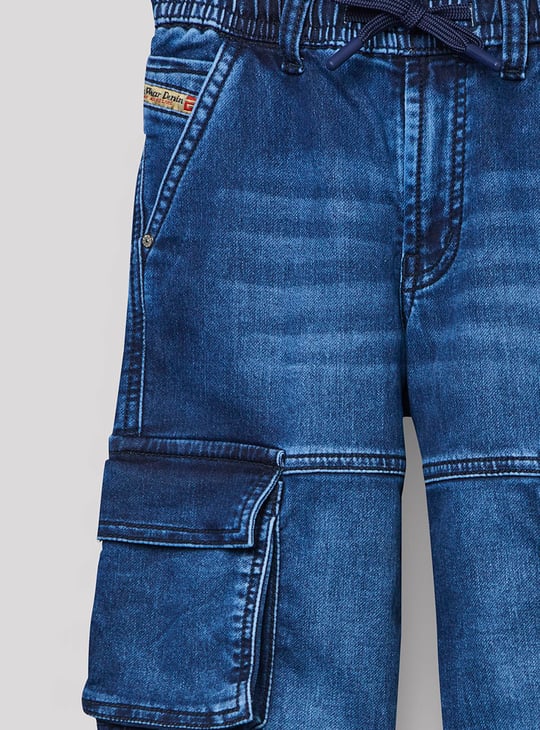 RUFF KIDS Boys Washed Straight Fit Cargos