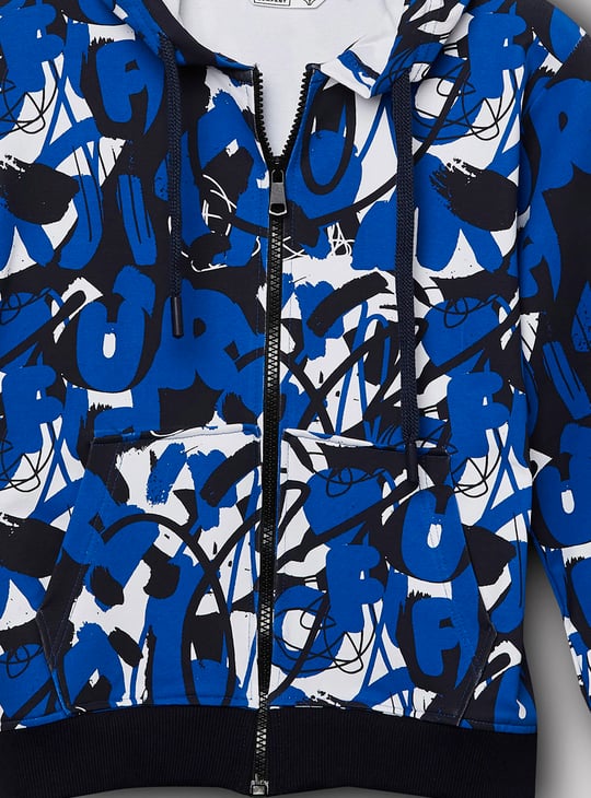 RUFF KIDS Boys Printed Hooded Sweatshirt