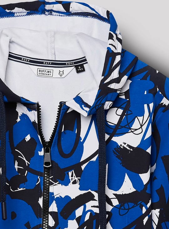 RUFF KIDS Boys Printed Hooded Sweatshirt