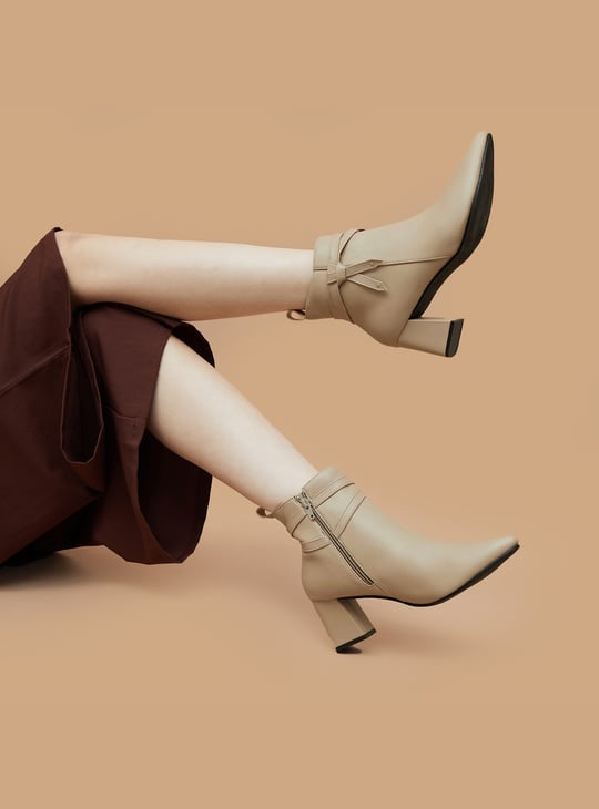 GINGER Block-Heel Ankle Boots