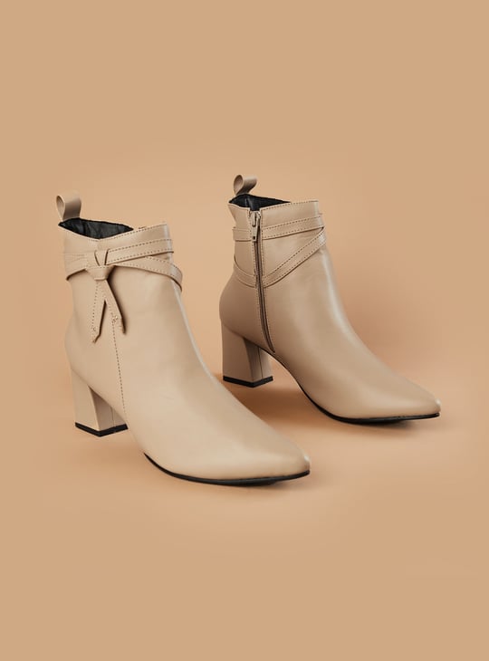 GINGER Block-Heel Ankle Boots