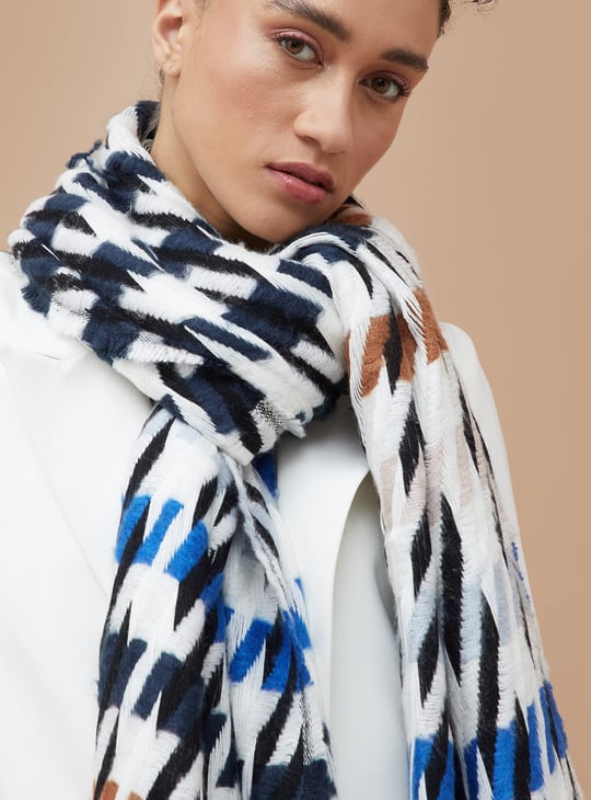 GINGER Woven Tassel Detail Stole