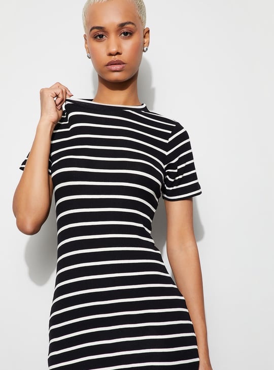 black striped bodycon dress GINGER pattern: Color Block Regency Ball Gown Jane Size:3XL (11-13 yrs.) Large Material