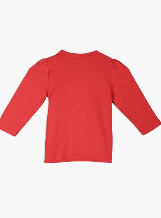 FS MINI KLUB Girls Printed Button T-shirt