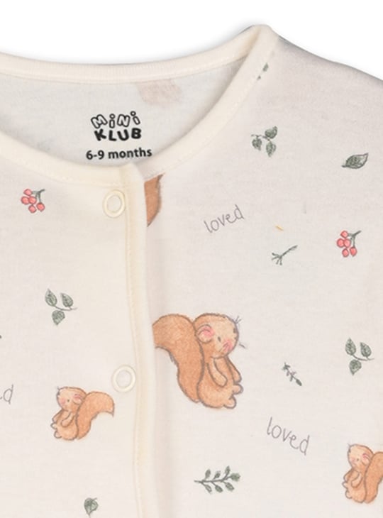 FS MINI KLUB Girls Printed Button T-shirt