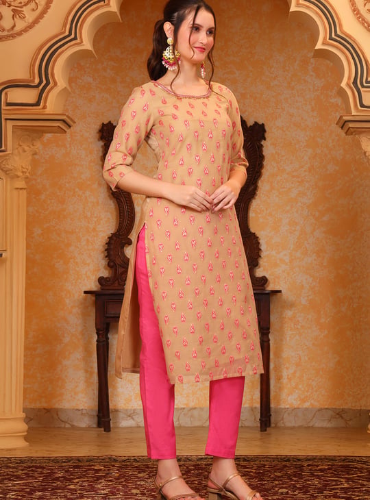 AURELIA Ethnic Motif Woven Design Kurta Set