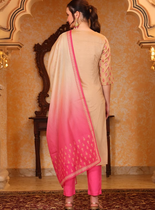 AURELIA Ethnic Motif Woven Design Kurta Set