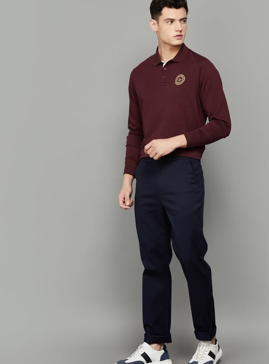 INDIAN TERRAIN Solid Regular Fit Polo T-shirt