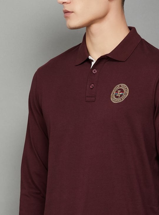 INDIAN TERRAIN Solid Regular Fit Polo T-shirt