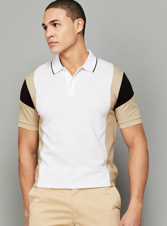 INDIAN TERRAIN Colourblocked Polo T-shirt