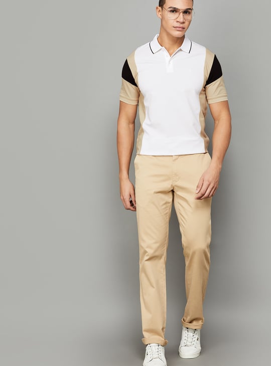 INDIAN TERRAIN Colourblocked Polo T-shirt