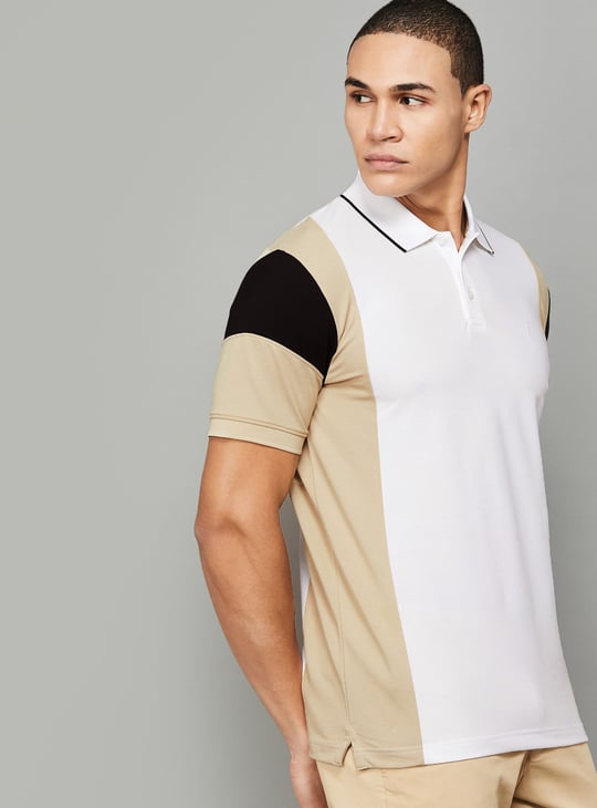INDIAN TERRAIN Colourblocked Polo T-shirt