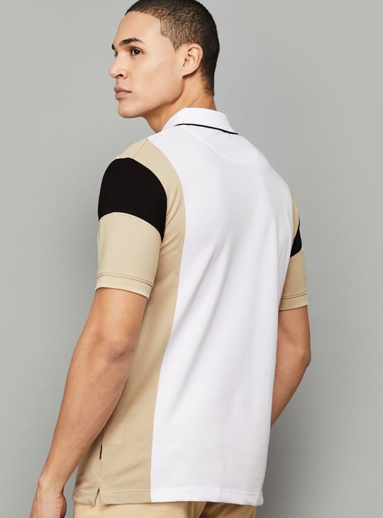 INDIAN TERRAIN Colourblocked Polo T-shirt