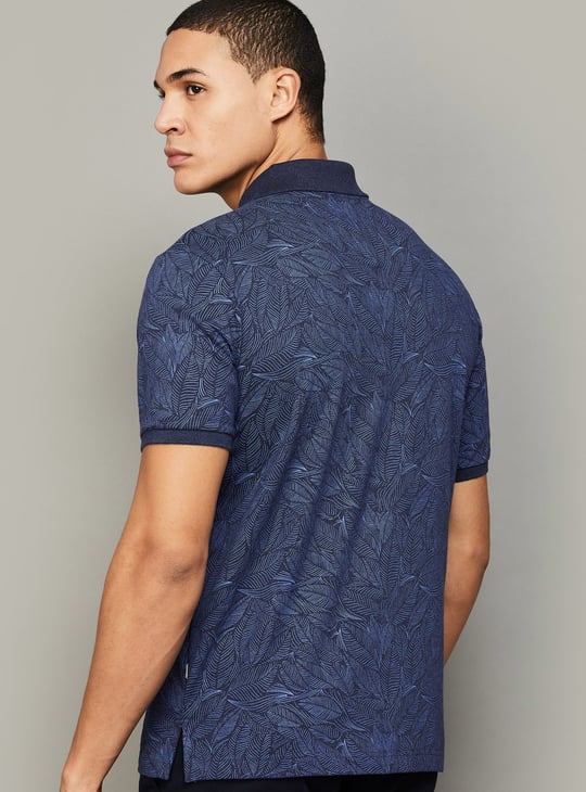 FAHRENHEIT Botanical Print Polo T-shirt