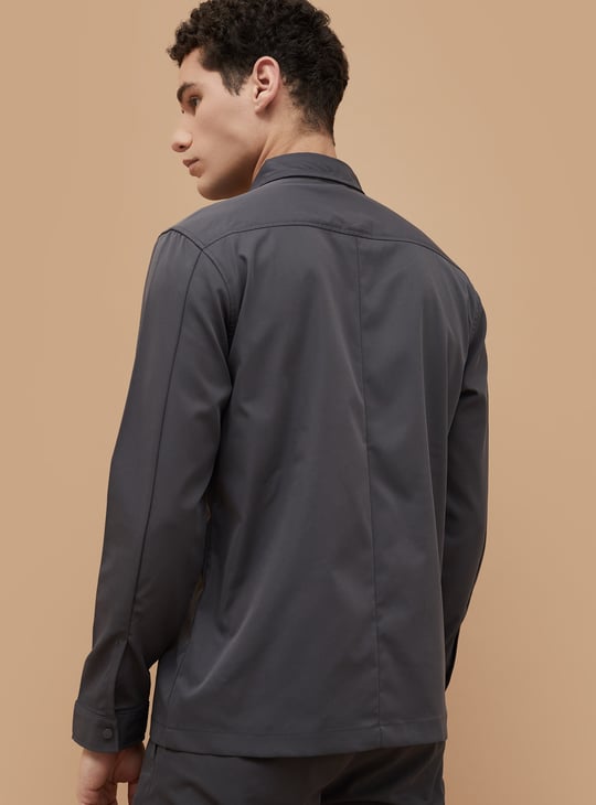 CODE Solid Regular Fit Shacket