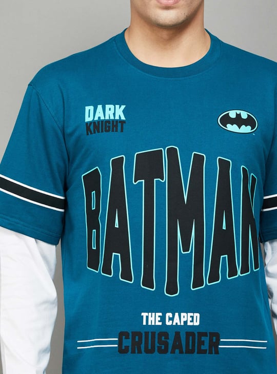 FREE AUTHORITY Batman Print Oversized T-shirt
