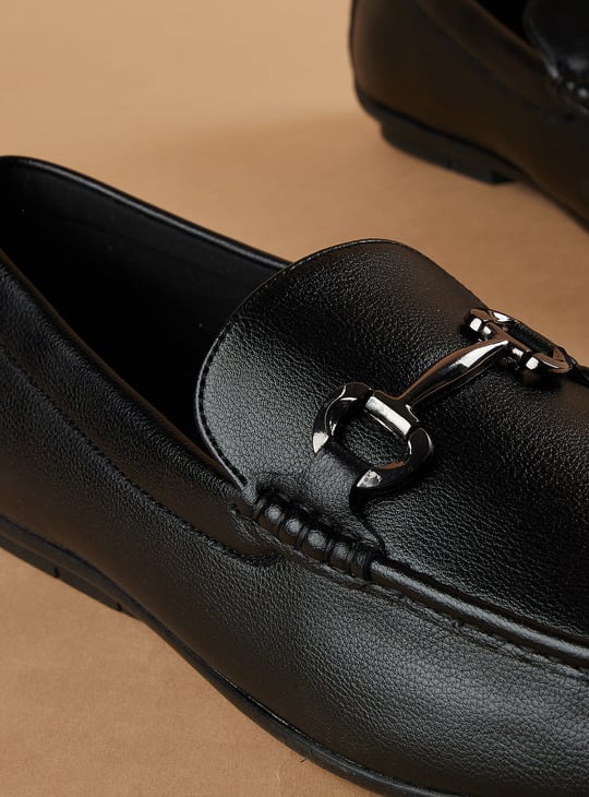 CODE Textured Horsebit Loafers