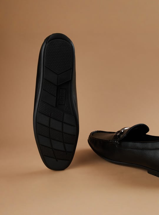 CODE Textured Horsebit Loafers