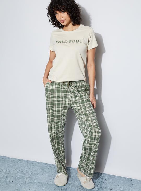 GINGER Checked Night Suit