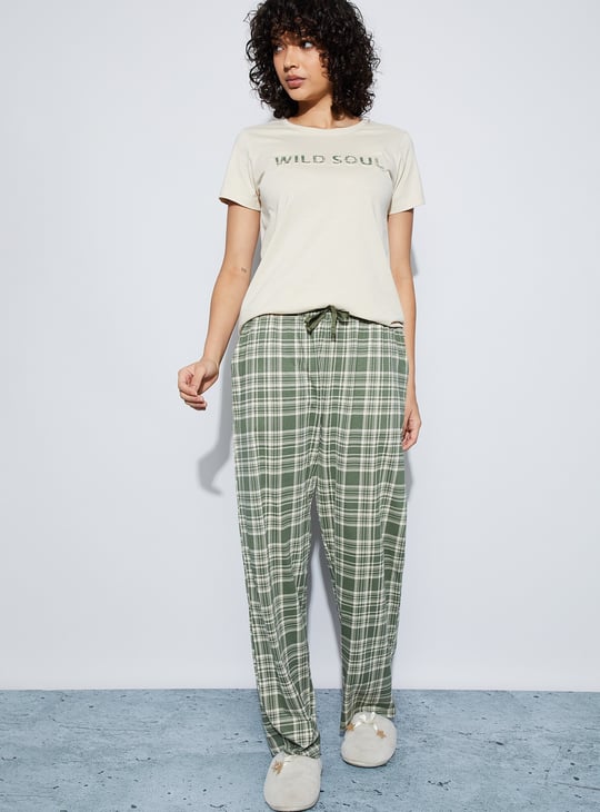 GINGER Checked Night Suit