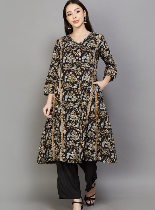 W Ethnic Motif A-line Kurta W Ethnic Motif A-line Kurta
