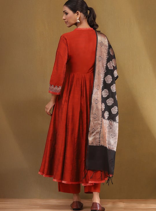BIBA Embroidered Angrakha Kurta Set