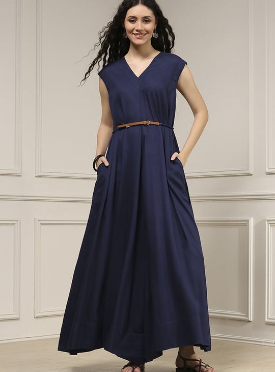biba blue dress Buy Earthy Blue Cotton Floral Tiered Dress Online at Biba India