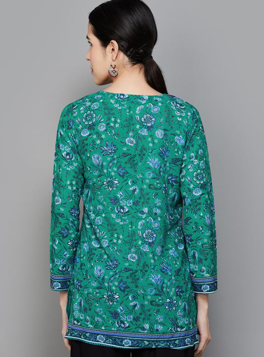 BIBA Floral Printed Straight Short Kurti