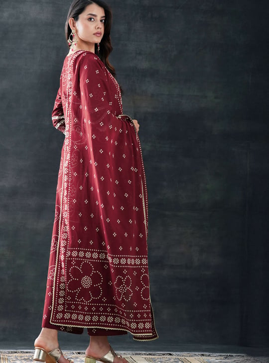 LIBAS Bandhani Print Straight Kurta Set