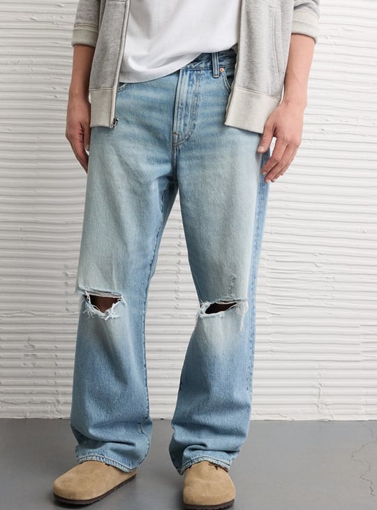 AMERICAN EAGLE Distressed Relaxed Fit Jeans
