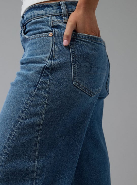 AMERICAN EAGLE Washed Barrel Jeans