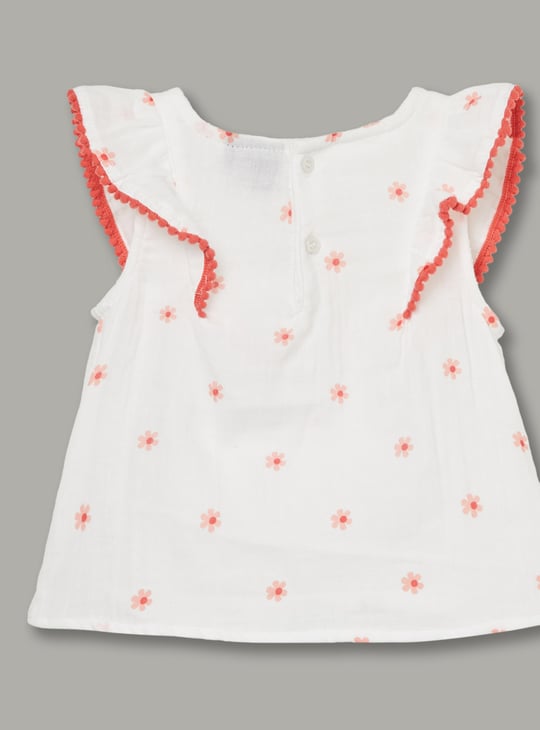 JUNIORS Girls Floral Print Top with Shorts