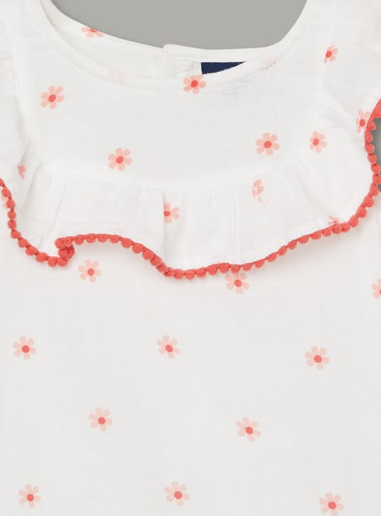JUNIORS Girls Floral Print Top with Shorts