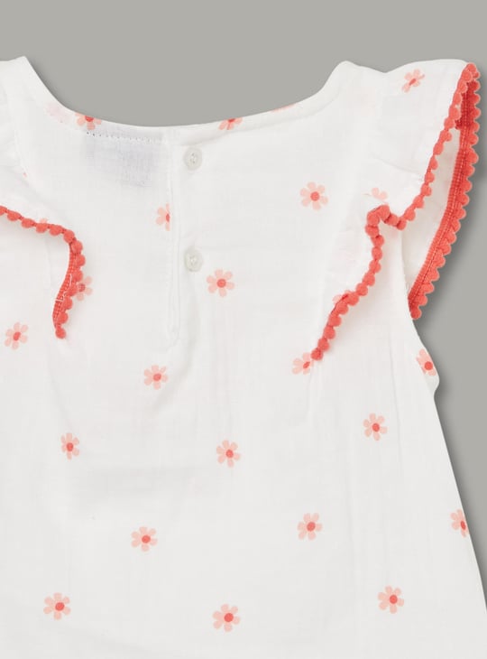 JUNIORS Girls Floral Print Top with Shorts