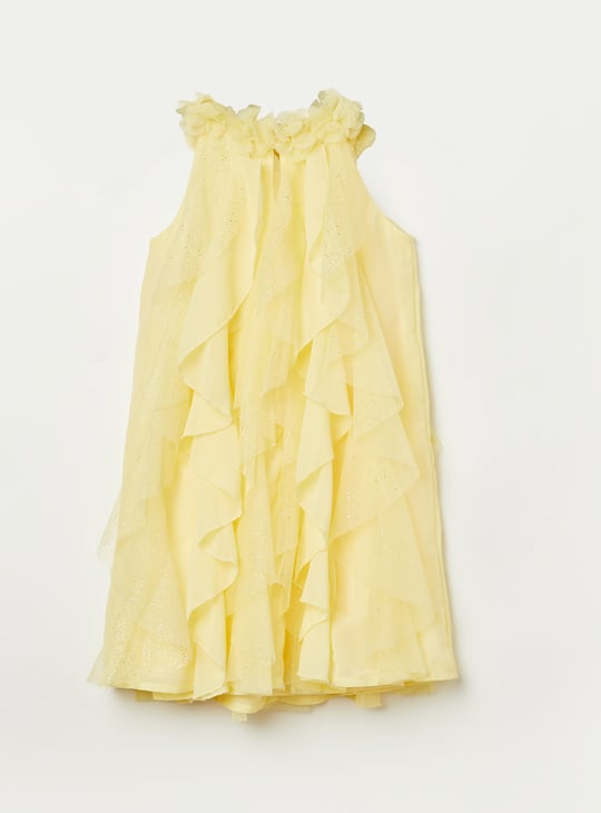 FAME FOREVER Girls Ruffle Detail A-line Dress