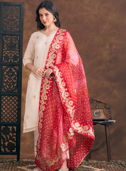 FASHOR Embroidered Straight Kurta Set