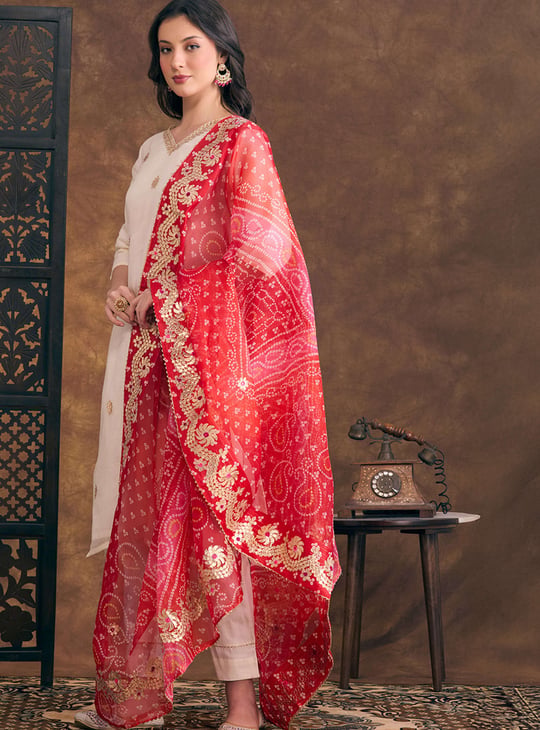 FASHOR Embroidered Straight Kurta Set