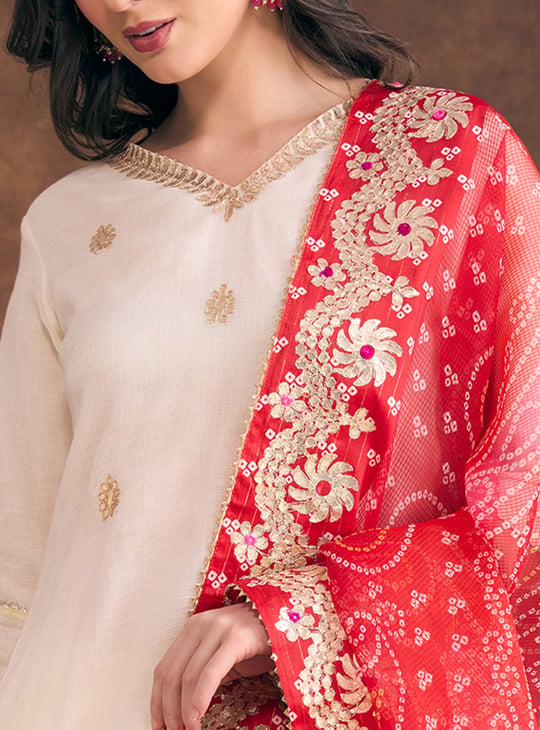 FASHOR Embroidered Straight Kurta Set