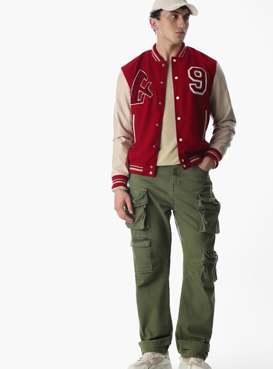 JACK & JONES Colourblocked Varsity Jacket