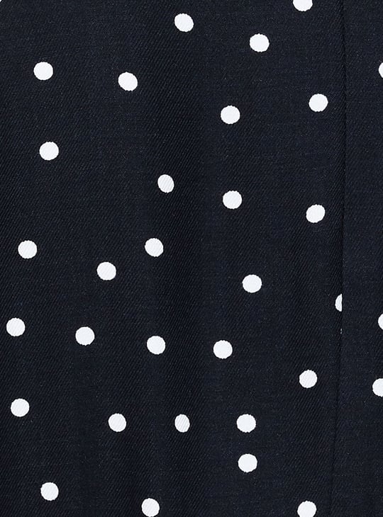 AND Polka-Dot Print Peplum Top