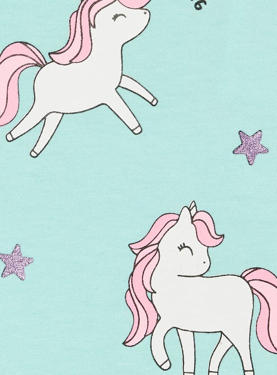 JUNIORS Girls Unicorn Print T-shirt