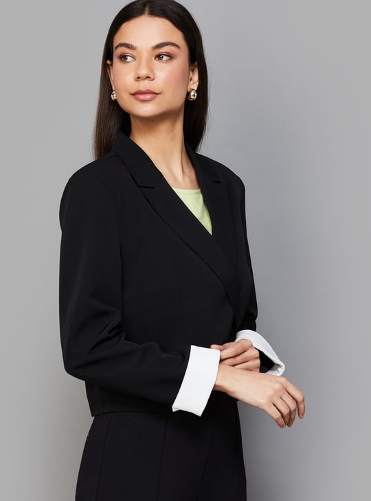 ONLY Solid Double-Breasted Blazer