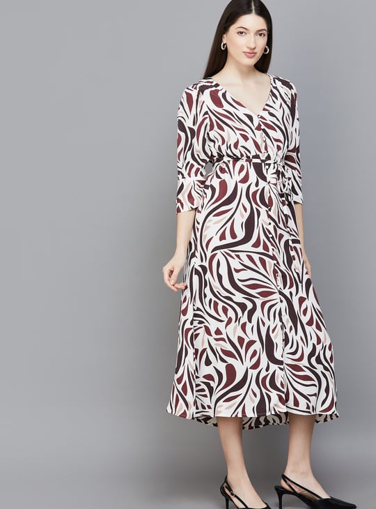 vero moda midi dress Vero Moda - Square Neck Button Front Midi Dress - Women - Polyester/Spandex - 36 EU