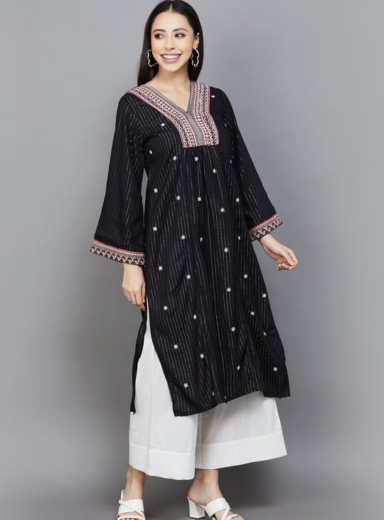 JUNIPER Embroidered Straight Kurta