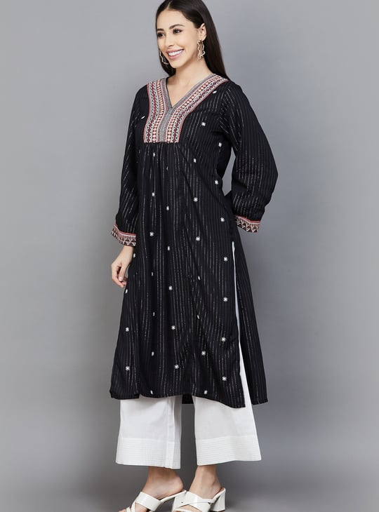 JUNIPER Embroidered Straight Kurta