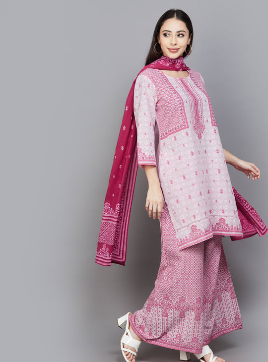 JUNIPER Printed Straight Kurta Set
