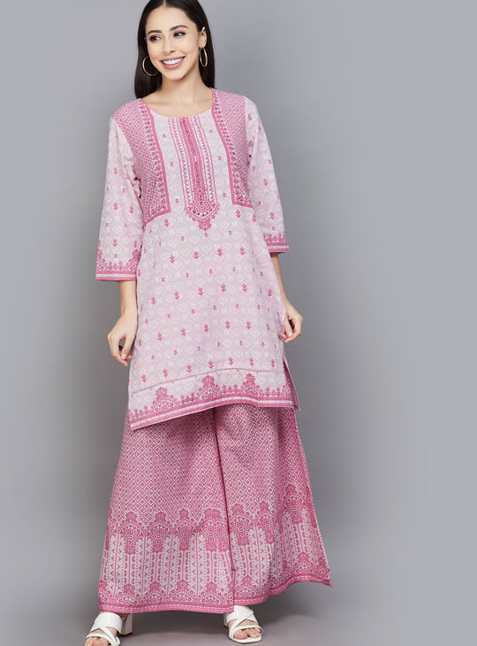 JUNIPER Printed Straight Kurta Set